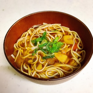 カレー蕎麦✨残りカレーで